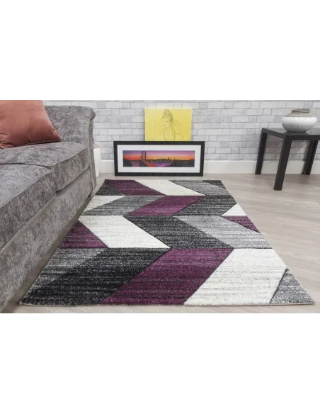 Impulse Chevron Rug - Purple | Murphy Furniture