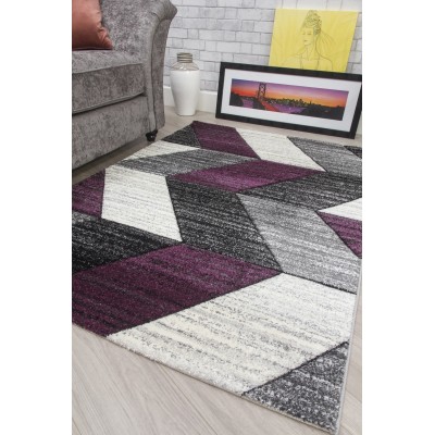 Impulse Chevron Rug - Purple | Murphy Furniture