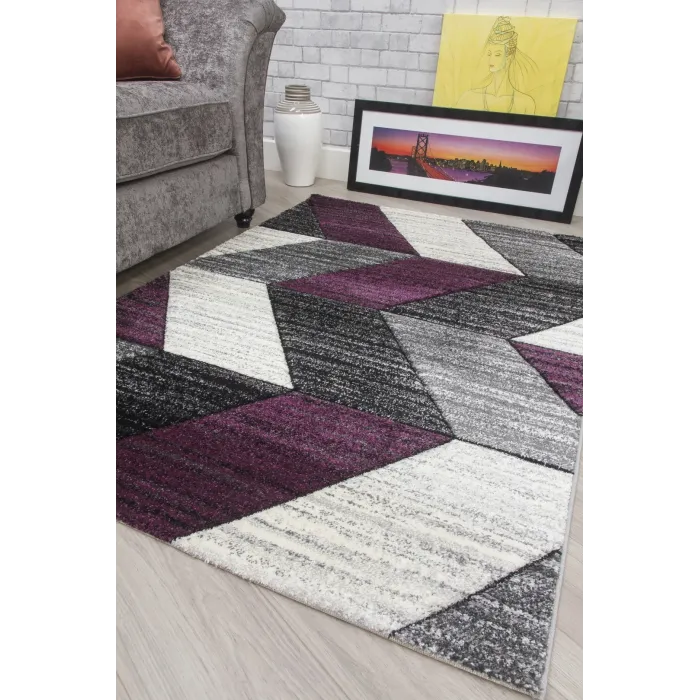Impulse Chevron Rug - Purple | Murphy Furniture