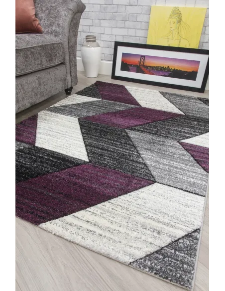 Impulse Chevron Rug - Purple | Murphy Furniture