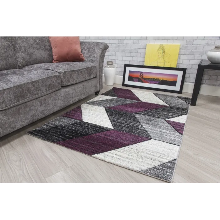 Impulse Chevron Rug - Purple | Murphy Furniture