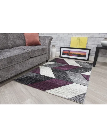 Impulse Chevron Rug - Purple | Murphy Furniture