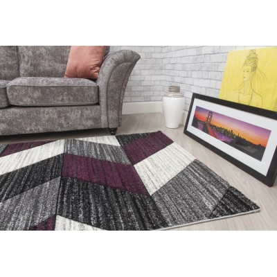 Impulse Chevron Rug - Purple | Murphy Furniture