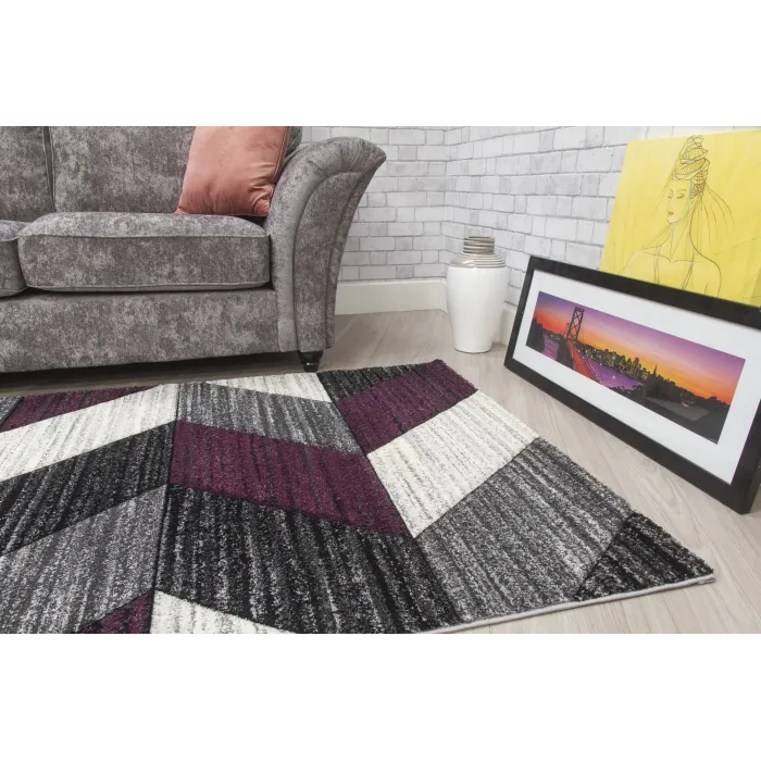 Impulse Chevron Rug - Purple | Murphy Furniture