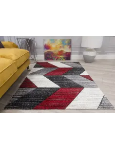 Impulse Chevron Rug - Red | Murphy Furniture
