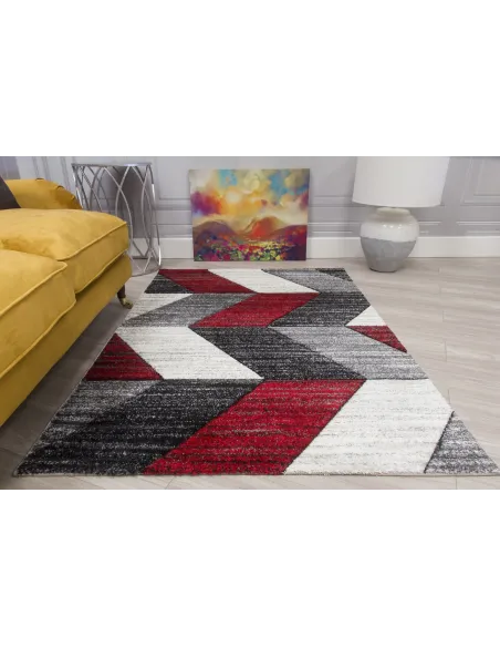 Impulse Chevron Rug - Red | Murphy Furniture
