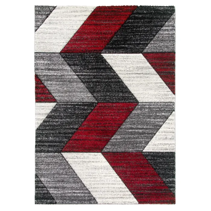 Impulse Chevron Rug - Red | Murphy Furniture
