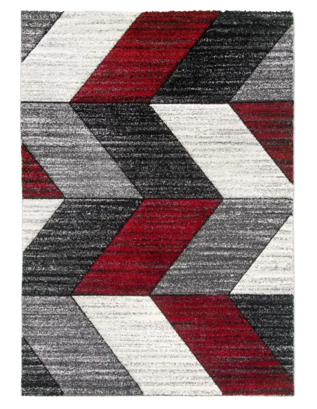 Impulse Chevron Rug - Red | Murphy Furniture