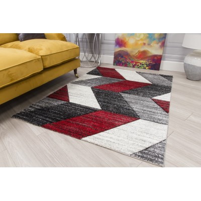Impulse Chevron Rug - Red | Murphy Furniture