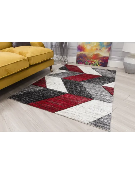 Impulse Chevron Rug - Red | Murphy Furniture
