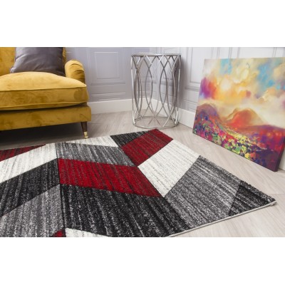 Impulse Chevron Rug - Red | Murphy Furniture