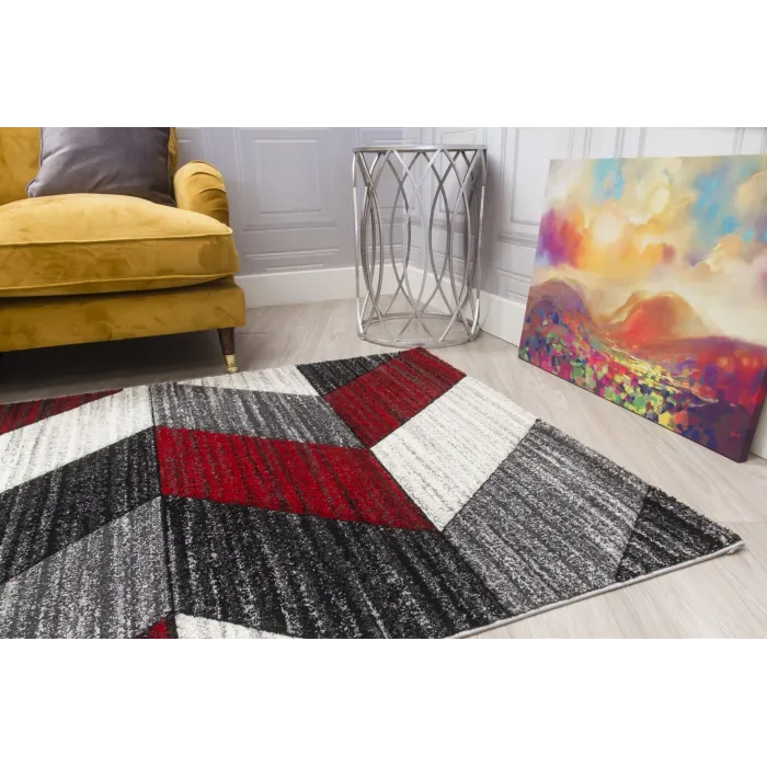 Impulse Chevron Rug - Red | Murphy Furniture