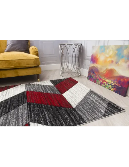 Impulse Chevron Rug - Red | Murphy Furniture