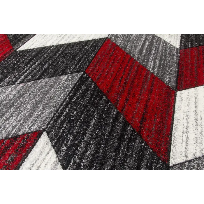 Impulse Chevron Rug - Red | Murphy Furniture