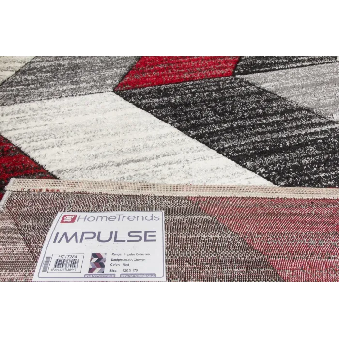Impulse Chevron Rug - Red | Murphy Furniture