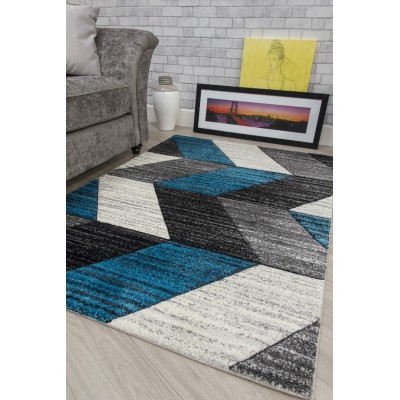 Impulse Chevron Rug - Teal | Murphy Furniture