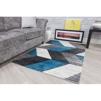 Impulse Chevron Rug - Teal | Murphy Furniture