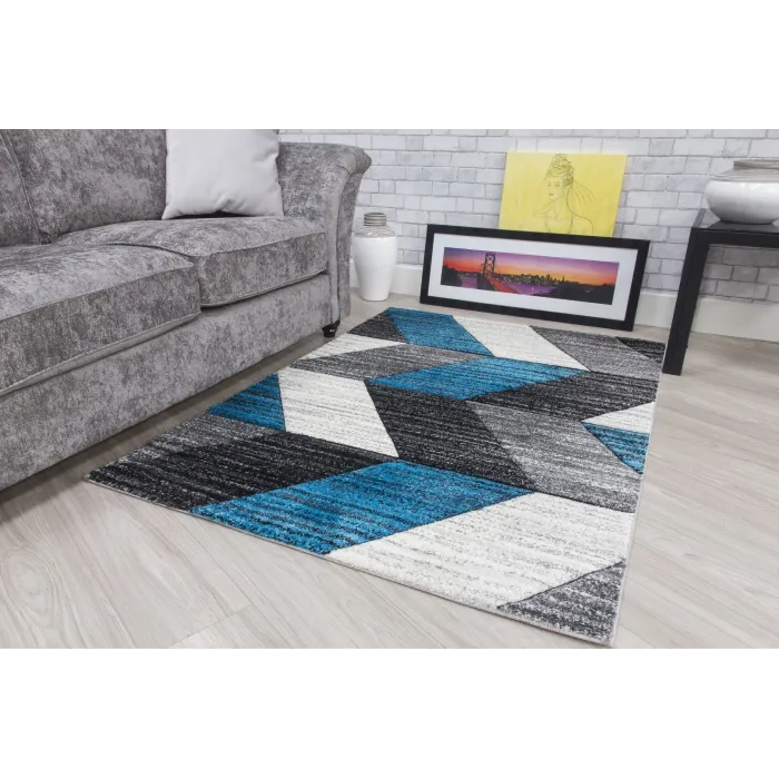 Impulse Chevron Rug - Teal | Murphy Furniture