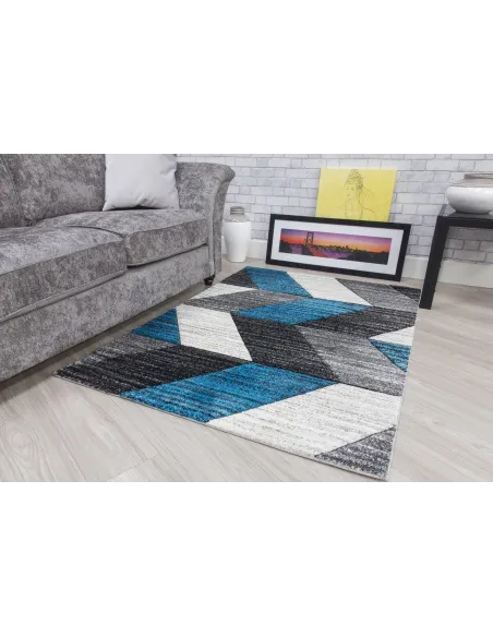 Impulse Chevron Rug - Teal | Murphy Furniture