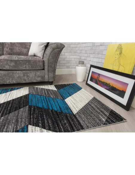 Impulse Chevron Rug - Teal | Murphy Furniture