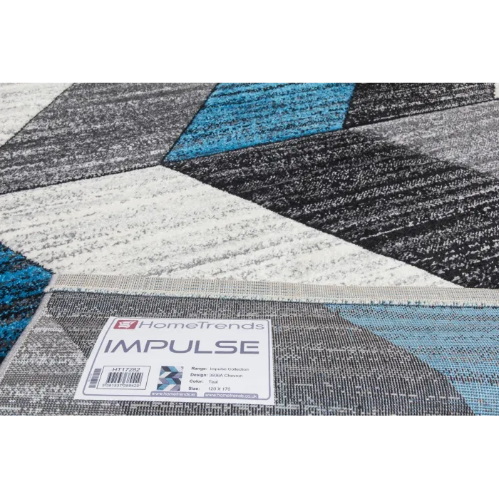 Impulse Chevron Rug - Teal | Murphy Furniture
