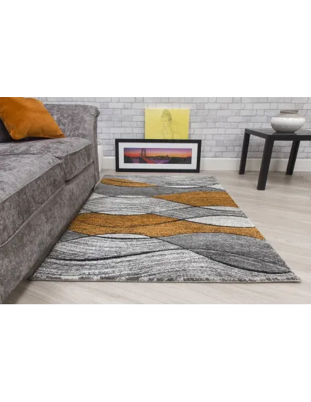 Impulse Waves Rug - Pumpkin | Murphy Furniture