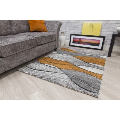 Impulse Waves Rug - Pumpkin | Murphy Furniture