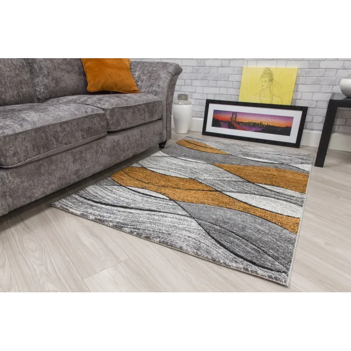 Impulse Waves Rug - Pumpkin | Murphy Furniture