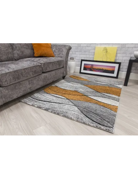 Impulse Waves Rug - Pumpkin | Murphy Furniture
