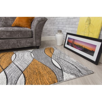Impulse Waves Rug - Pumpkin | Murphy Furniture