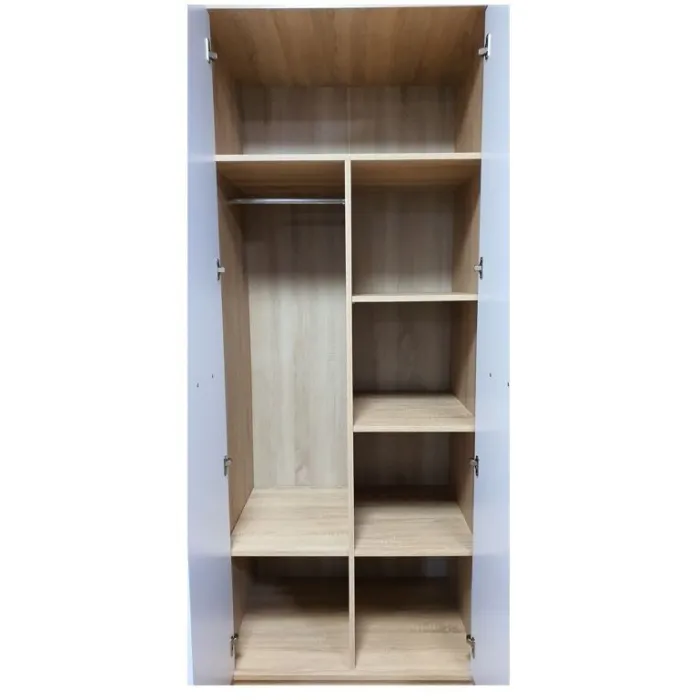 Devon 2 Door Combined Wardrobe - Sonoma | Murphy Furniture