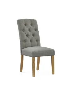 Gia Button Back Upholstered Chair - Grey | Murphy Furniture