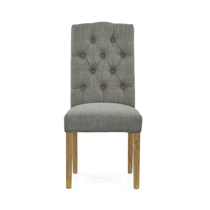 Gia Button Back Upholstered Chair - Grey | Murphy Furniture