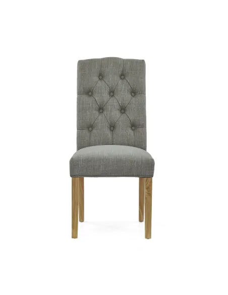 Gia Button Back Upholstered Chair - Grey | Murphy Furniture