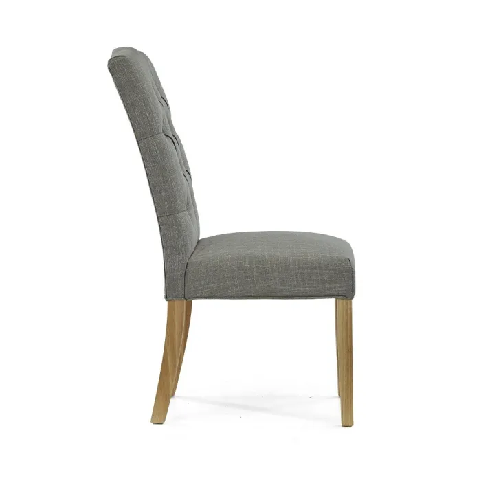 Gia Button Back Upholstered Chair - Grey | Murphy Furniture