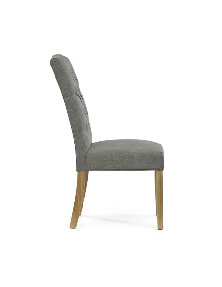 Gia Button Back Upholstered Chair - Grey | Murphy Furniture