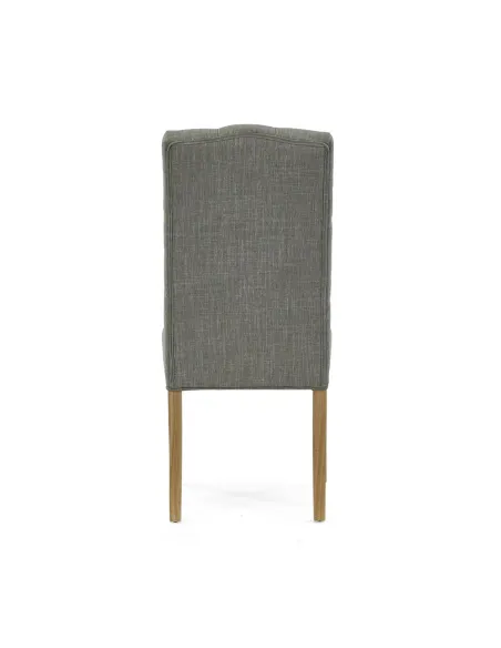 Gia Button Back Upholstered Chair - Grey | Murphy Furniture