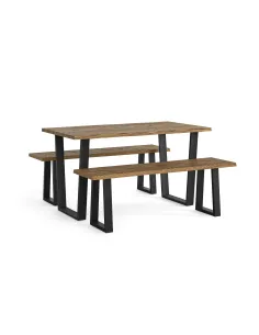 Isaac 1400mm Fixed Dining Table - Oak | Murphy Furniture 2