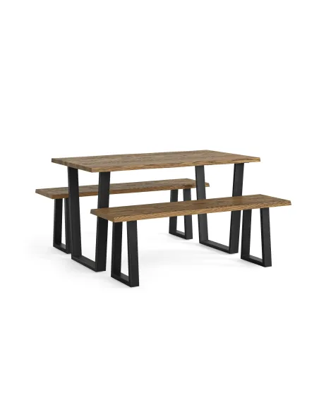 Isaac 1400mm Fixed Dining Table - Oak | Murphy Furniture