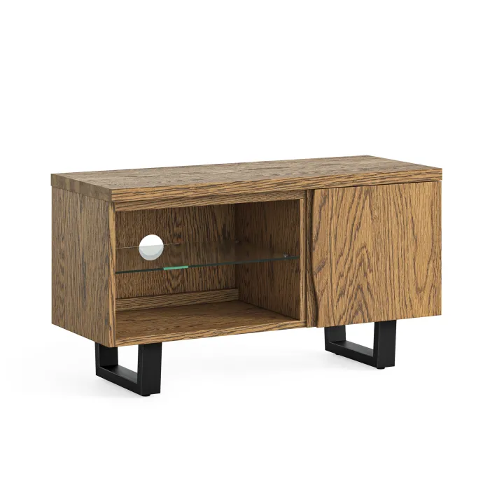 Isaac 900mm Small TV Unit - Oak | Murphy Furniture