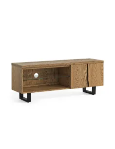 Isaac 1300mm Large TV Unit - Oak | Murphy Furniture