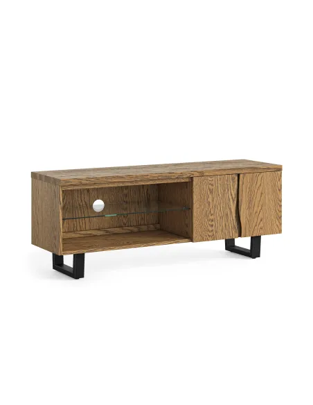 Isaac 1300mm Large TV Unit - Oak | Murphy Furniture