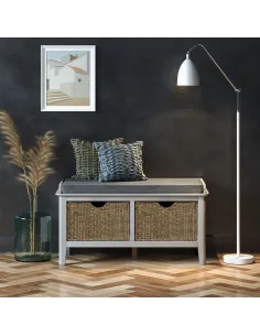 Marcus Storage Bench - Grey | Murphy Furniture