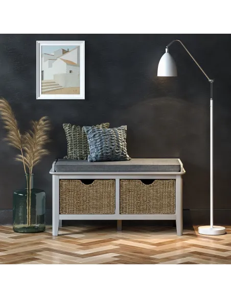 Marcus Storage Bench - Grey | Murphy Furniture