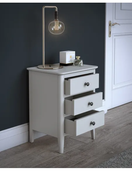 Marcus Bedside Locker - Grey | Murphy Furniture