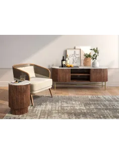 Milo Side Table With Door - Mango Wood | Murphy Furniture