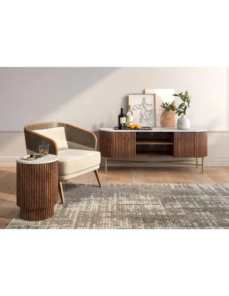 Milo Side Table With Door - Mango Wood | Murphy Furniture