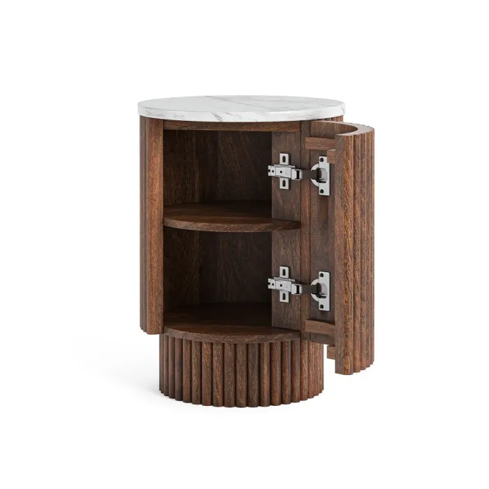 Milo Side Table With Door - Mango Wood | Murphy Furniture