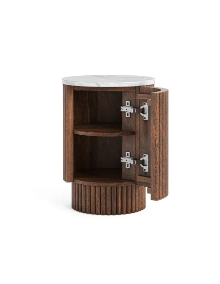 Milo Side Table With Door - Mango Wood | Murphy Furniture