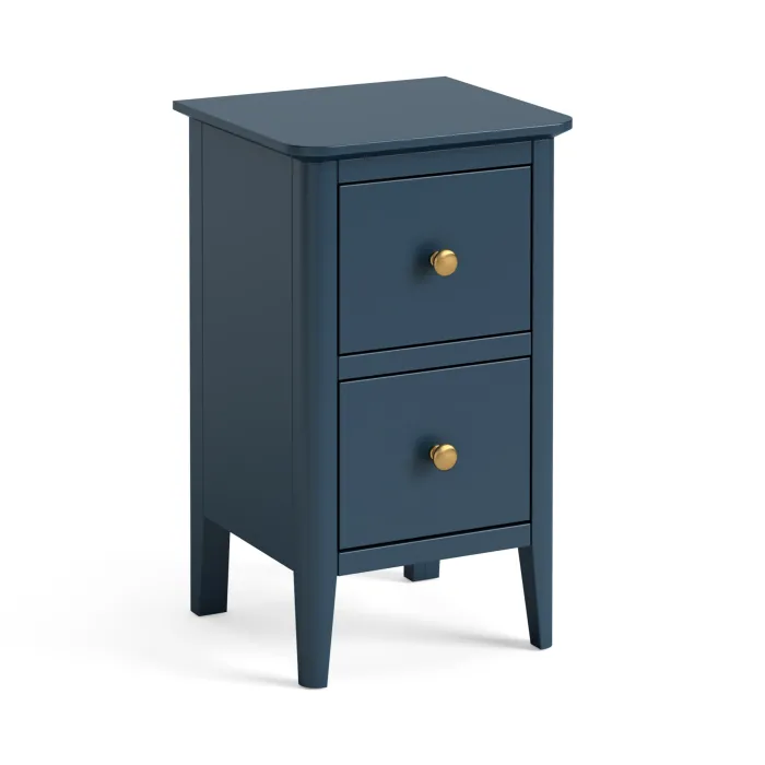 Olive Narrow Bedside Locker - Blue | Murphy Furniture